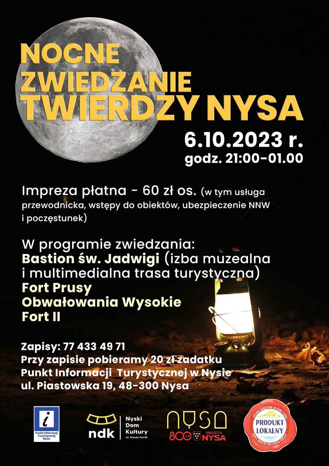Nocne zwiedzanie Twierdzy Nysa