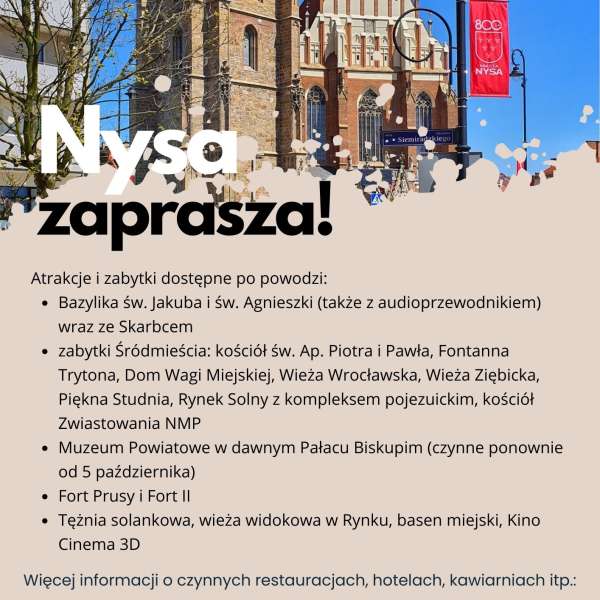 Zabytki i atrakcje czynne po powodzi